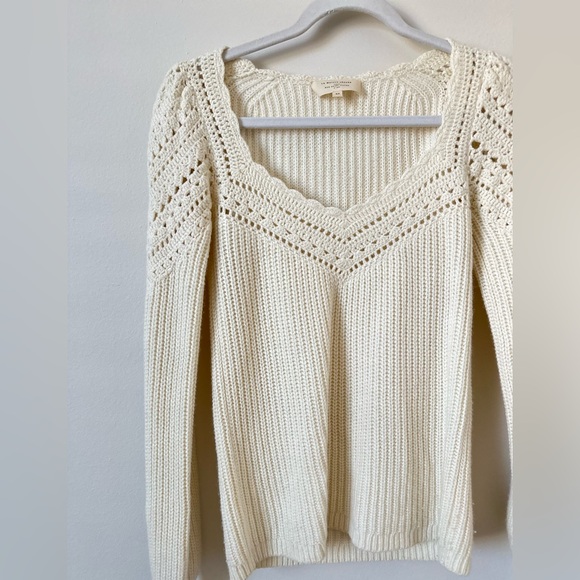 Sezane Cream Knit Sweater - Picture 3 of 9